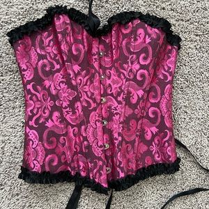 Pink & black Corset